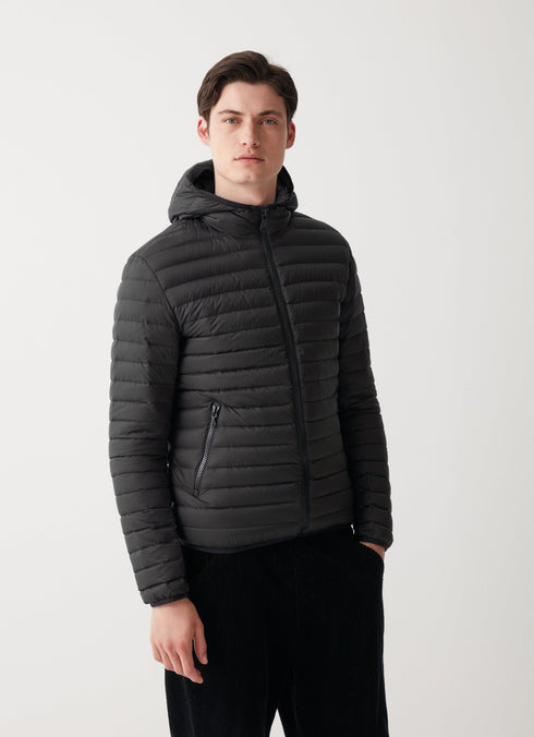 Piumino Uomo corto con cappuccio Nero Colmar- Francavilla Moda